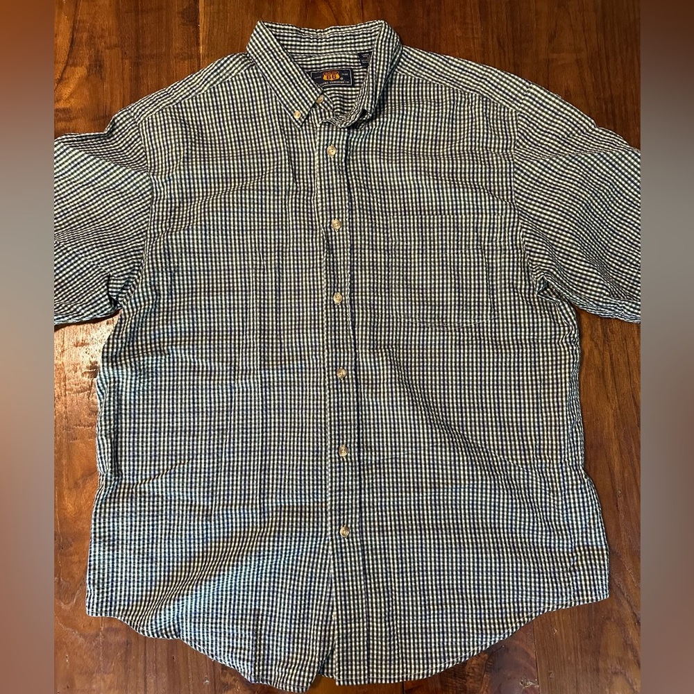 Men’s Route 66 long sleeve plaid button up